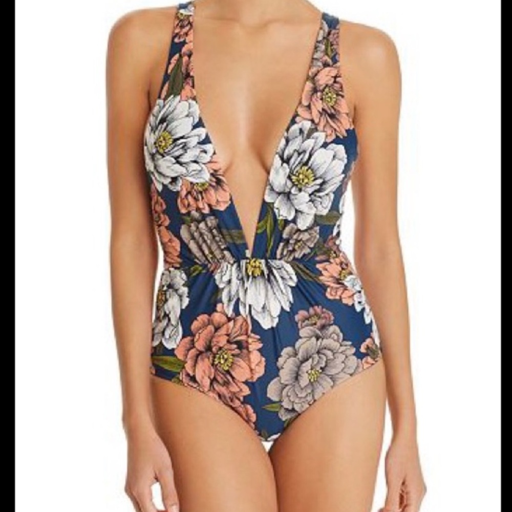 Tori Praver Floral One Piece Swim